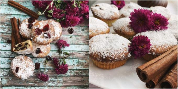 Torkade tranbärsmuffins: ett enkelt recept