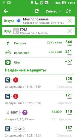 Citymapper, applikationer transport