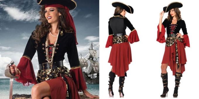 Christmas kostymer för vuxna: piratkapten
