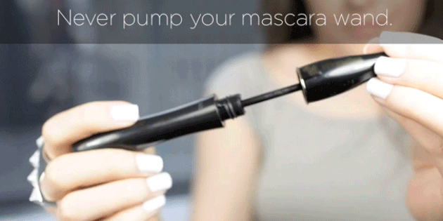 spara på kosmetika: mascara och borste