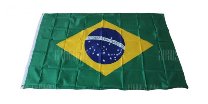 Sport attribut: Brasilien flagga