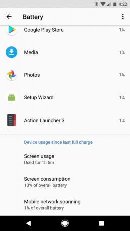 Android O: Batteri statistik