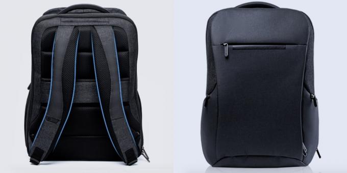 i ryggsäcken finns det ytterligare en rem för fastsättning på en resväska handtag