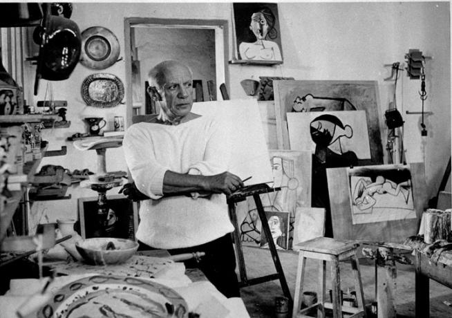Pablo Picasso, spansk målare och skulptör
