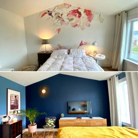 renovering i sovrummet före och efter