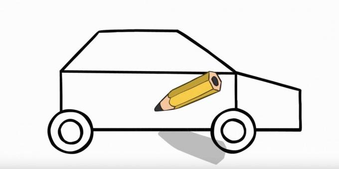 Hur man ritar en polisbil: rita framsidan
