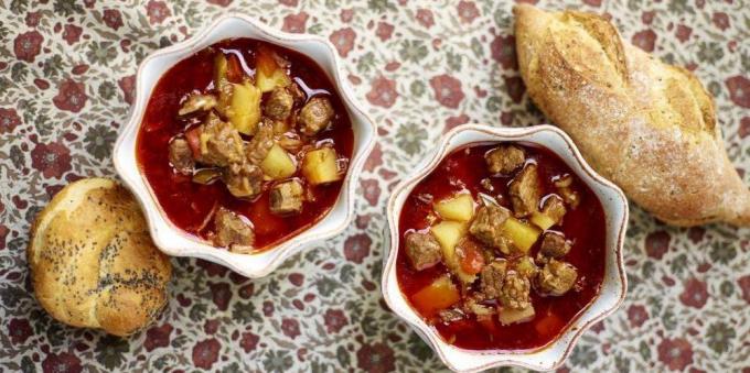 De bästa nötkött rätter: gulasch soppa från Jamie Oliver