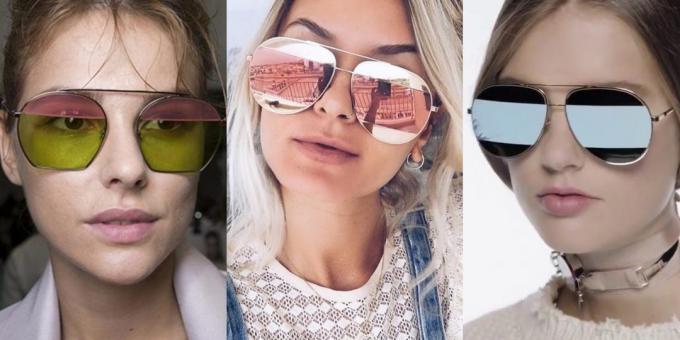 Kvinnors solglasögon med dubbla linser 