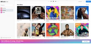 På Apple Music verkade fullt webbversion