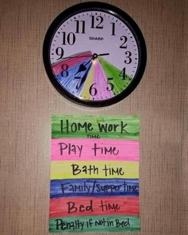 färg deras-rutin-and-teach-time-management