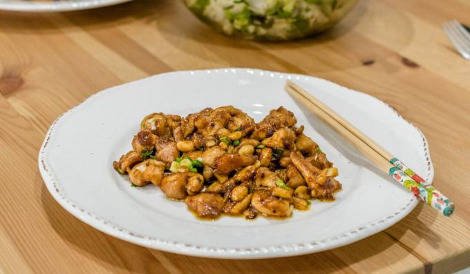 Stekt kung pao kyckling