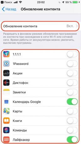 Konfigurera Apple iPhone: aktivera Bakgrund App Refresh