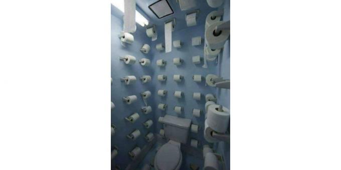 toalettpapper utformning: papper på väggarna