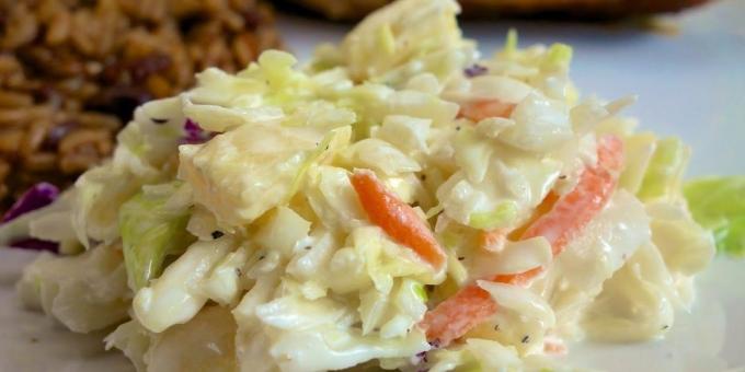 Coleslaw, morot och ananas