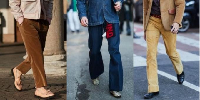 De mest fashionabla mäns byxor: byxor i stil med 1970-talet
