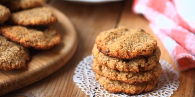 Kokos och banan Lenten cookies utan socker