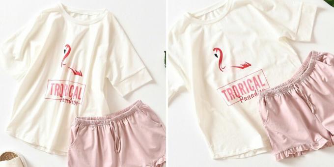 Pyjamas med flamingor