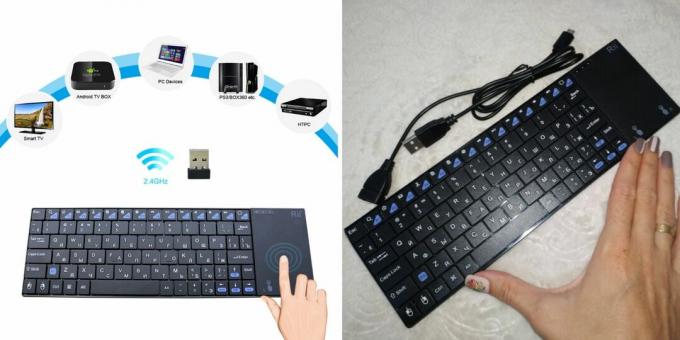 AliExpress Snabb leverans: Trådlöst tangentbord med pekplatta