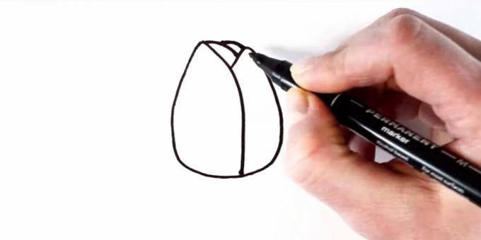 Hur man ritar en tulpan: lägg tillbaka kronblad