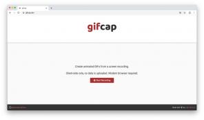Gifcap-tjänsten hjälper dig att snabbt spela in GIF från skärmen