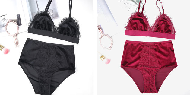 Sexiga underkläder: velvet set