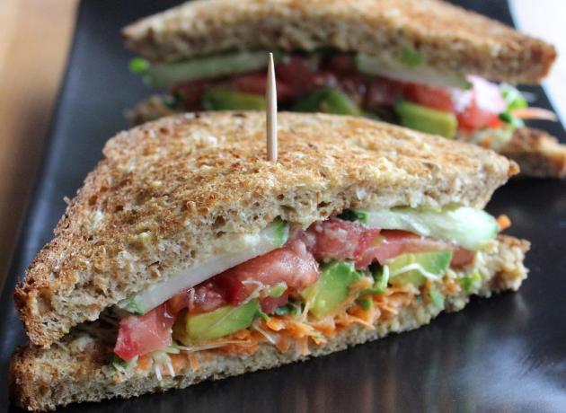 vegetariska sandwich