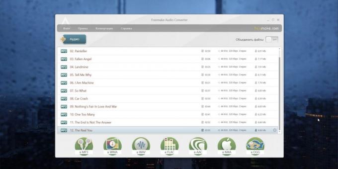 Audio Converter för Windows, MacOS och Linux: Freemake Audio Converter