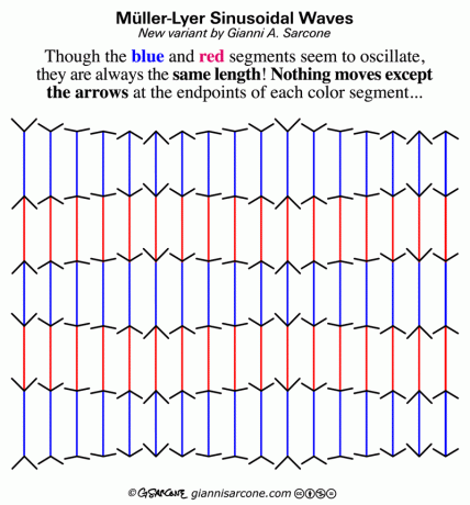 Optisk illusion Bild: Våg av segmenten