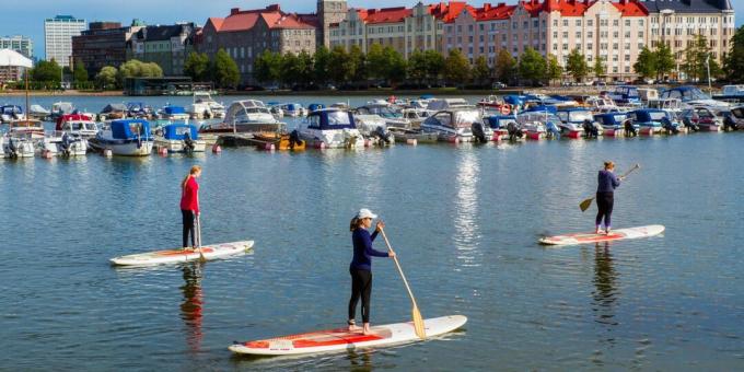 Gå sup-surfing på Labor Day