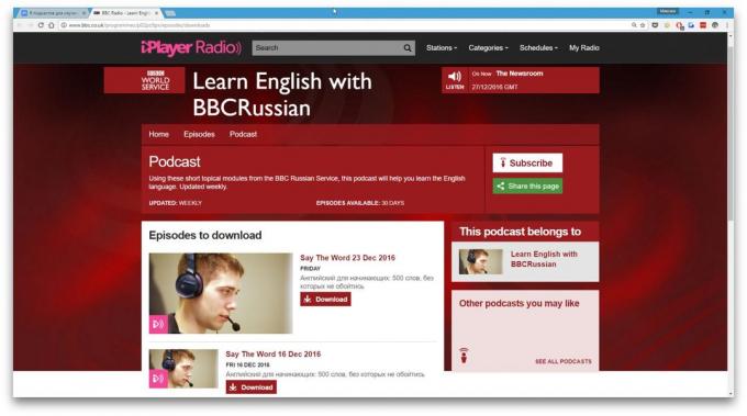Podcasts att lära sig engelska: Lär dig engelska med BBCRussian