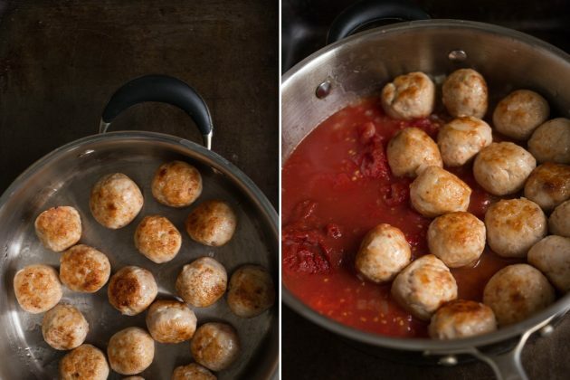 Spaghetti med köttbullar: börja göra såsen