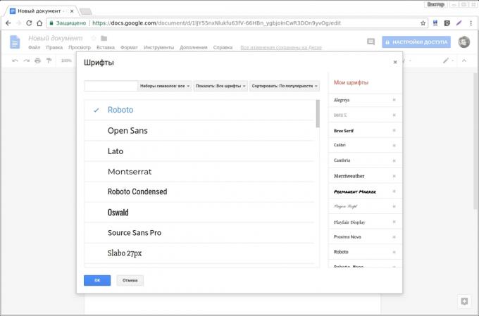 Google Dokument tillägg: Google Fonts