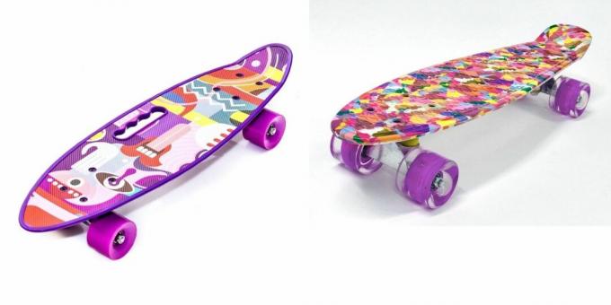 Födelsedagspresenter till 7-årig flicka: skateboard