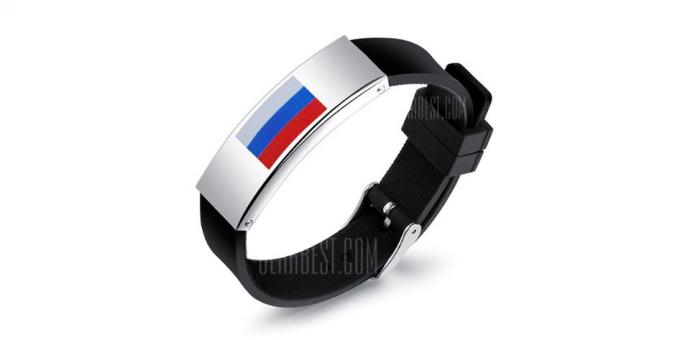 Sport attribut: Armband med ryska flaggan