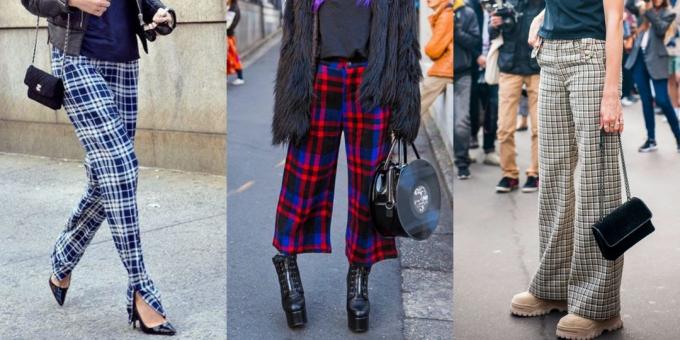 De mest fashionabla kvinnors byxor: Byxor, pläd