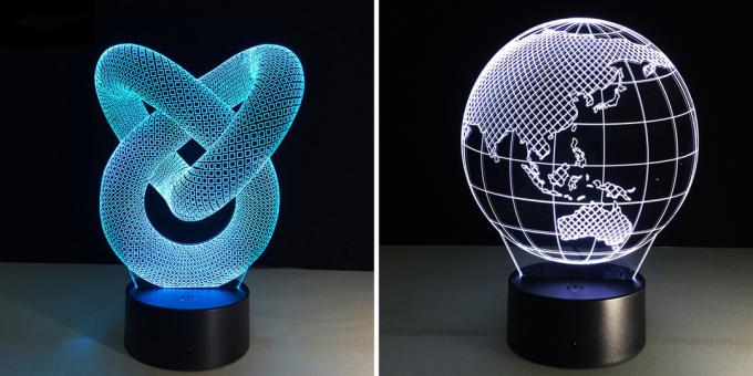 Vad man ska ge mamma en födelsedag: 3D-lampa