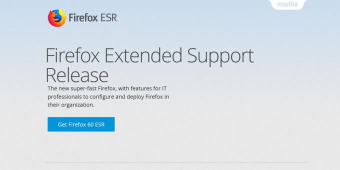 Version av Firefox: Firefox Extended Support Release