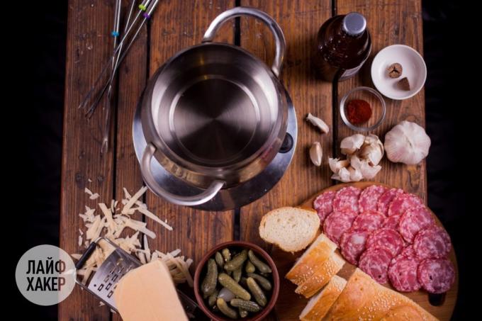 Hur man lagar ost fondue: Ingredienser