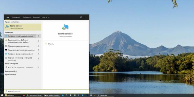Windows 10 återställningspunkt
