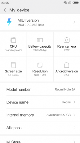 Xiaomi redmi Obs 5a: programvara