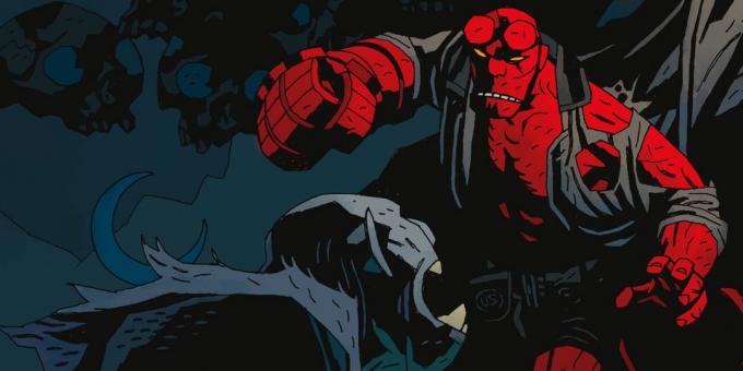 Hellboy: Hellboy högra hand är mycket stor och gjorda av sten