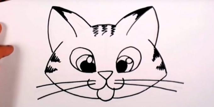 Hur man drar en mynnings katt tecknad stil