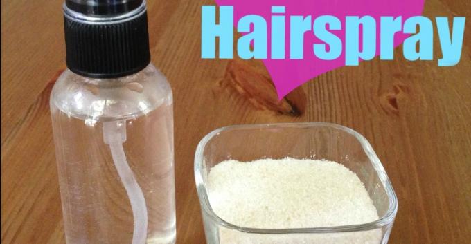 spara på kosmetika: hemlagad hårspray