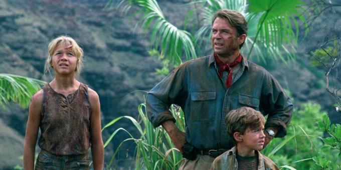 En scen från djungelfilmen "Jurassic Park"