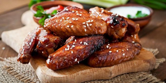Koreanskt bakade kycklingvingar