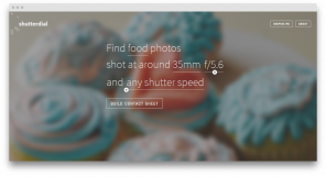 ShutterDial tjänsten visar tar bilder på belysande exempel