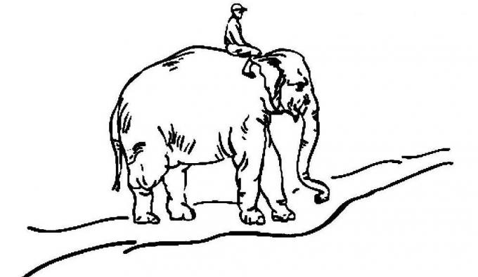 goda vanor: elefant, ryttaren och vägen