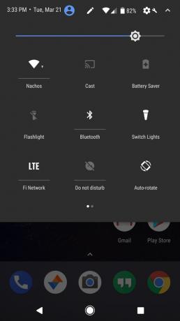 Android O: mörkt tema