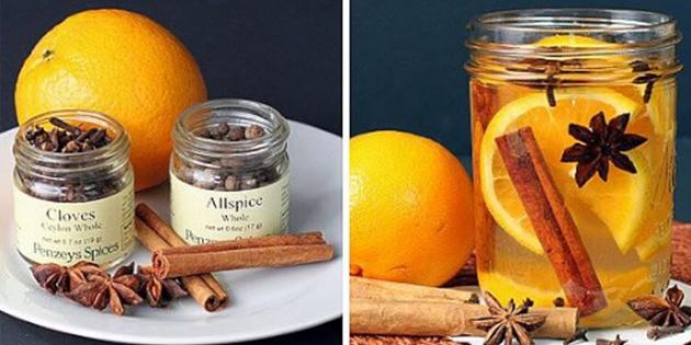 naturliga smakämnen för hemmet: Smaken av apelsin, kanel, kryddnejlika och anis