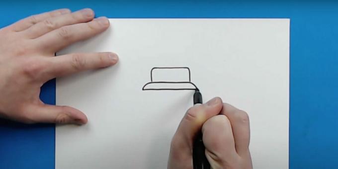 Hur man ritar en tank: rita toppen